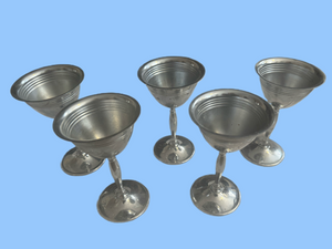 5 piece stainless steel kiddish cups